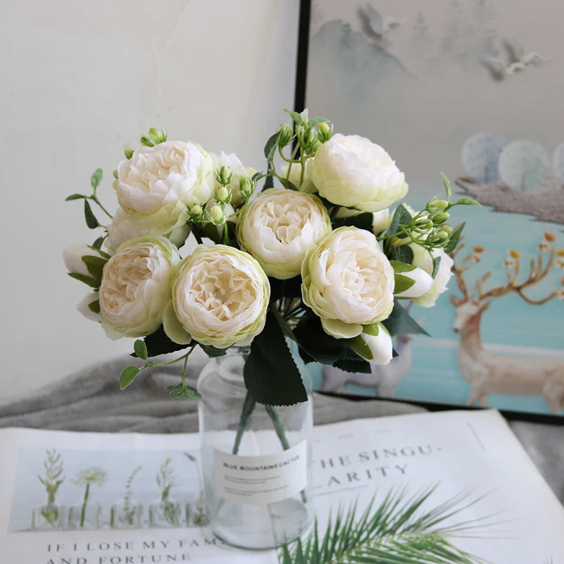 1 Bundle Silk Peony Bouquet