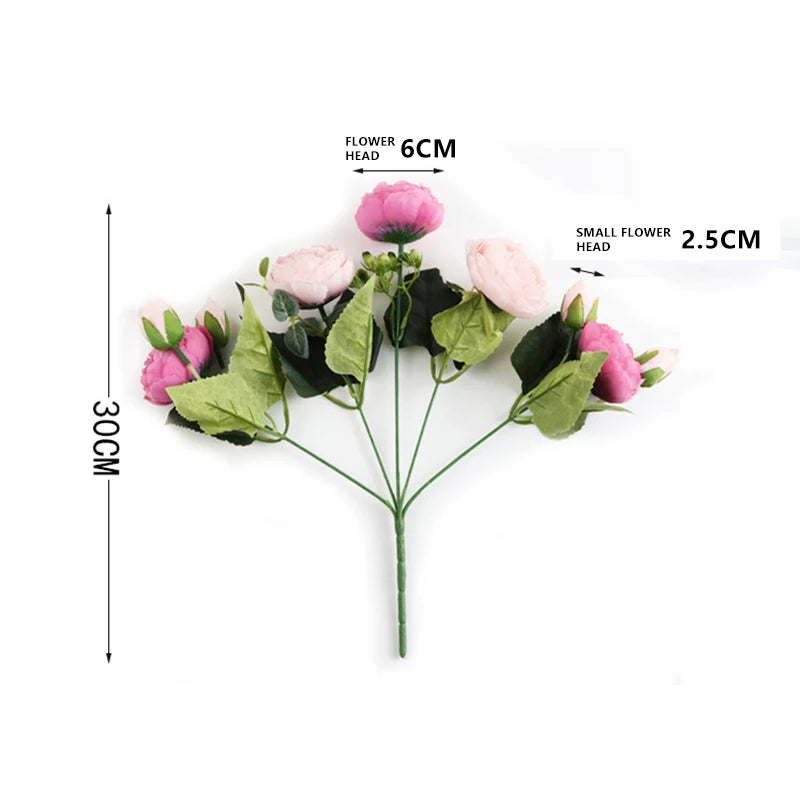 1 Bundle Silk Peony Bouquet