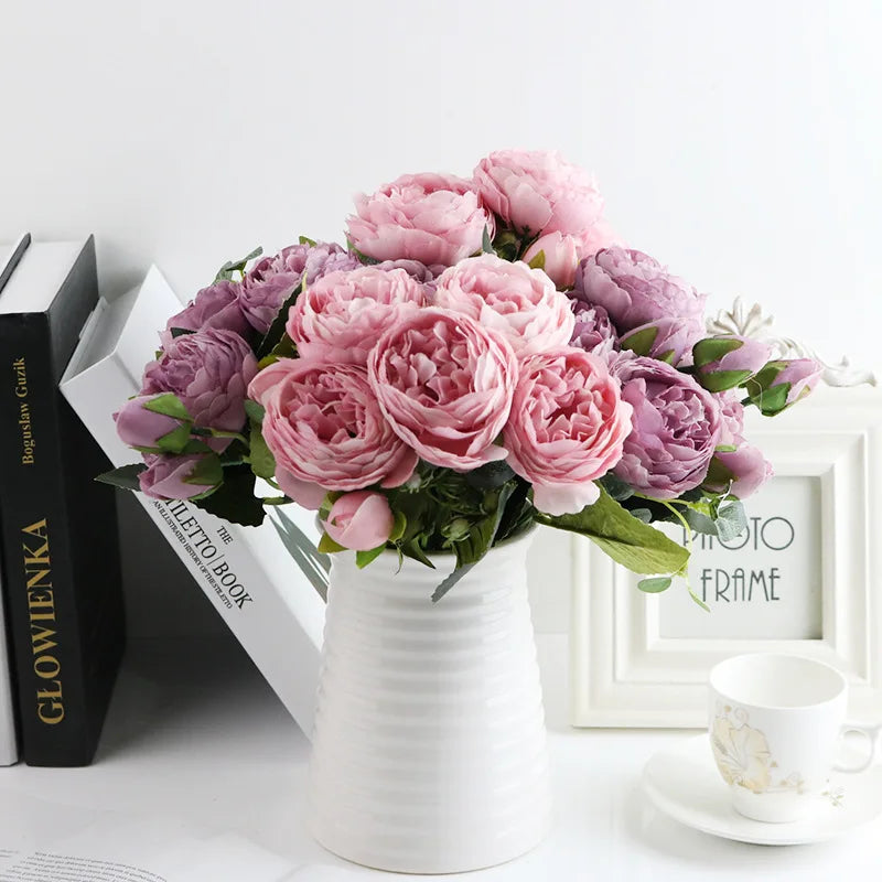 1 Bundle Silk Peony Bouquet