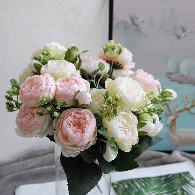 1 Bundle Silk Peony Bouquet
