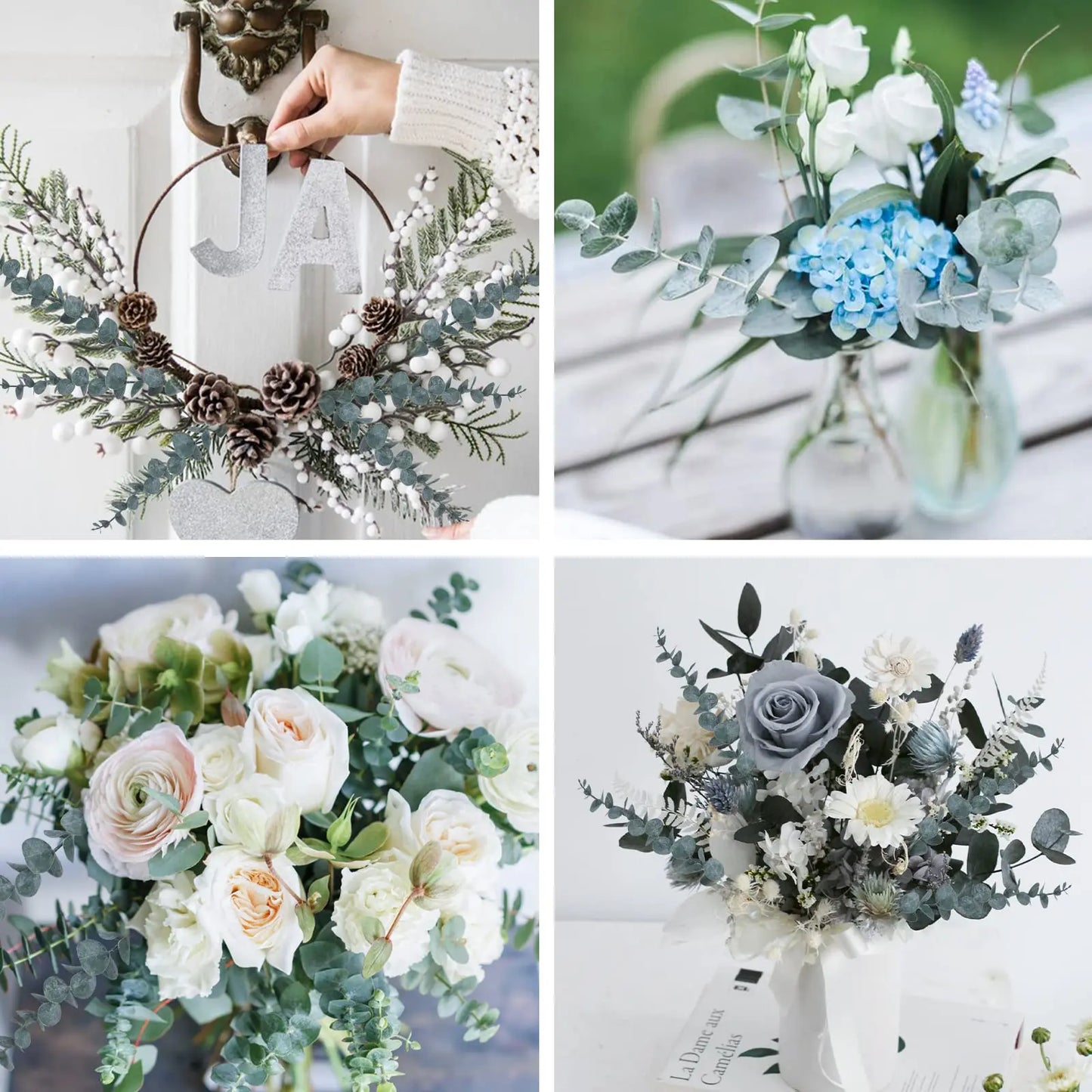 10pc 38CM Artificial Eucalyptus Leaves