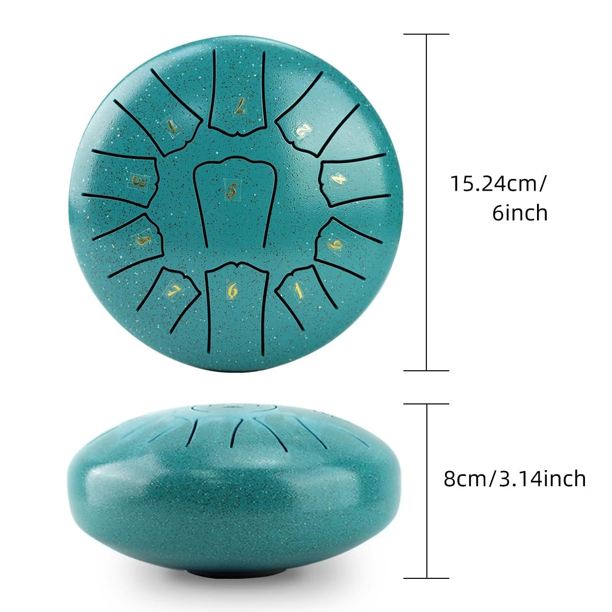 Tongue Drum 6 Inch 11 Notes Hollow Ethereal Music Drum