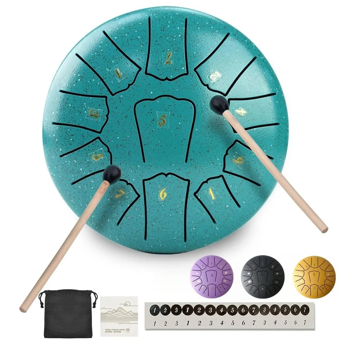 Tongue Drum 6 Inch 11 Notes Hollow Ethereal Music Drum